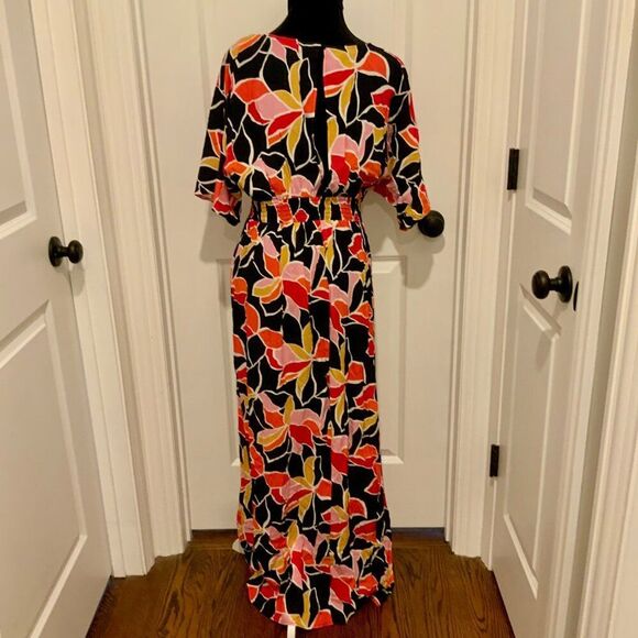Forever 21+ Multi Color Abstract Print Maxi Dress Size 0X New - Picture 6 of 12